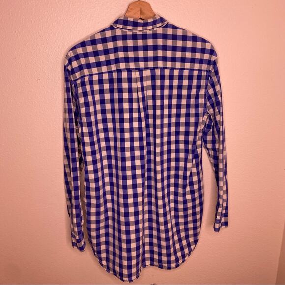 Lucky Brand Blue White Plaid Pull Over Tunic Small - Picture 8 of 12